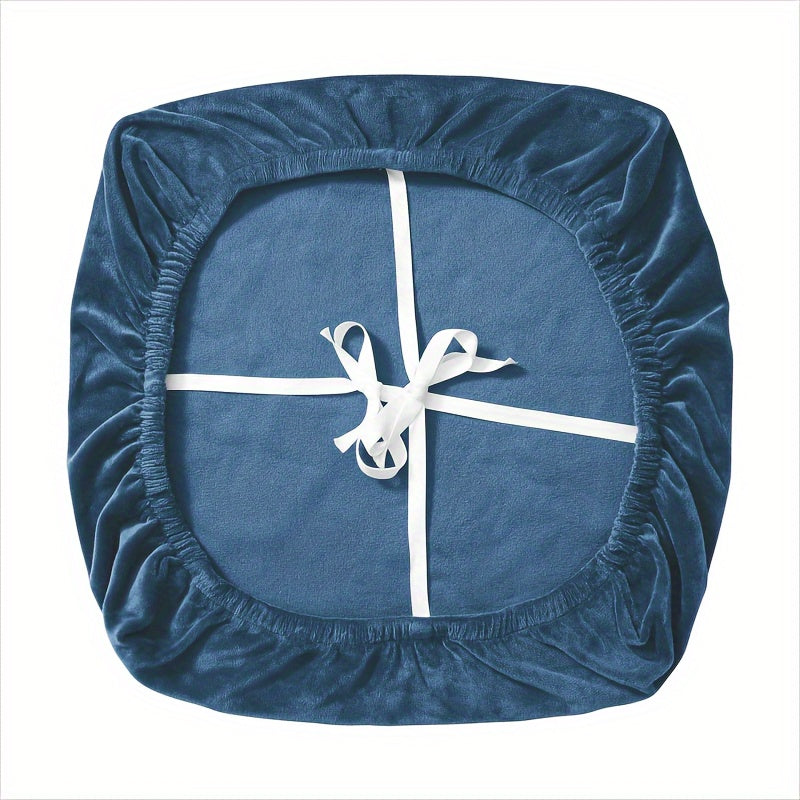 Funda de silla de terciopelo Silvery Fox con elástico y cinturón de atadura para hogar, oficina, hotel