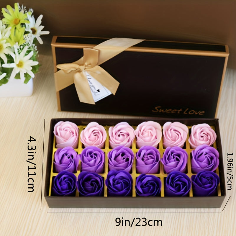 18-Piece Rose Soap Gift Set for Valentine's Day Mother's Day Birthdays