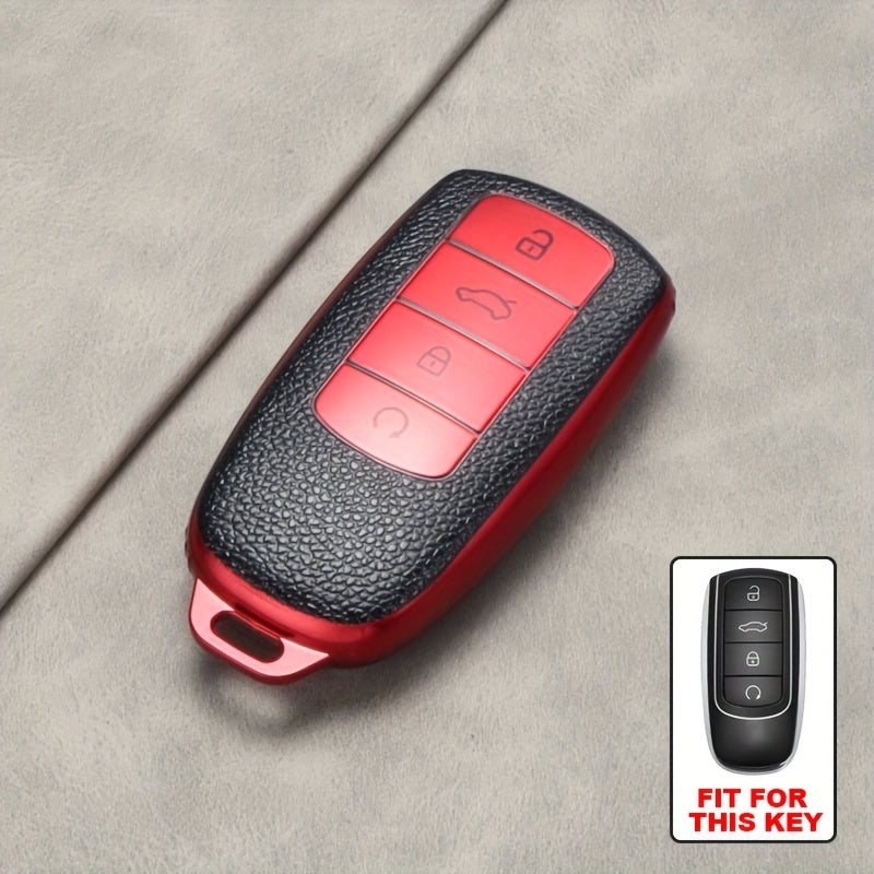 Soft TPU Keychain Protective Cover for Car Keys Full 360° Protection Durable Clear Car Key Shell