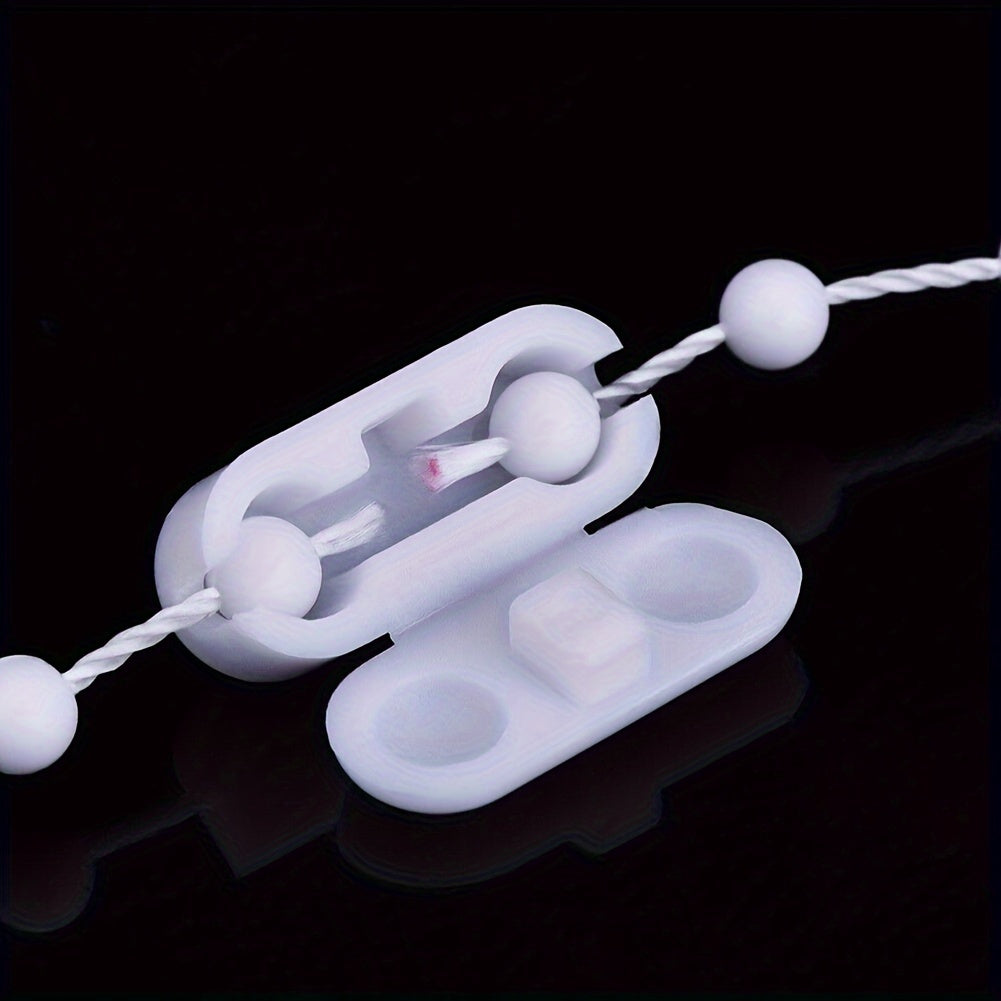 Ten Pieces Modern White Vertical Blinds with Bead Buckles for Home Decor