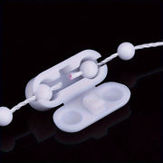 Ten Pieces Modern White Vertical Blinds with Bead Buckles for Home Decor