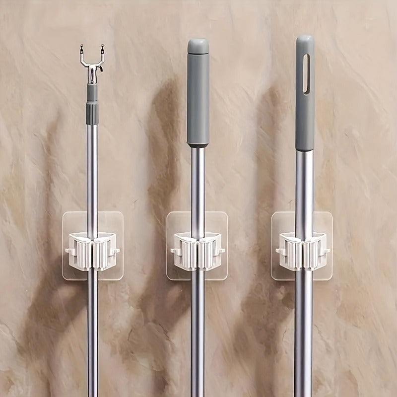 1 dona oson o'rnatiladigan mop ushlagich, mustahkam devor qopqog'i bilan hammom va oshxona uchun, chidamli plastikdan tayyorlangan.