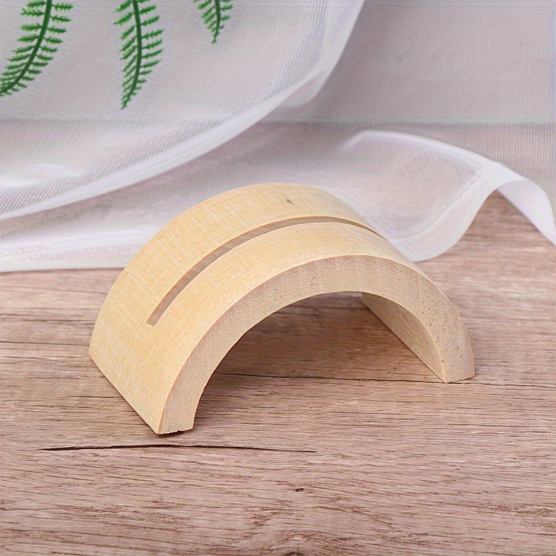 Bamboo Fan Stand with Wooden Holder for Home and Office Decor