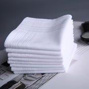 12-Pack White Polyester Handkerchiefs Gift Set for Special Occasions