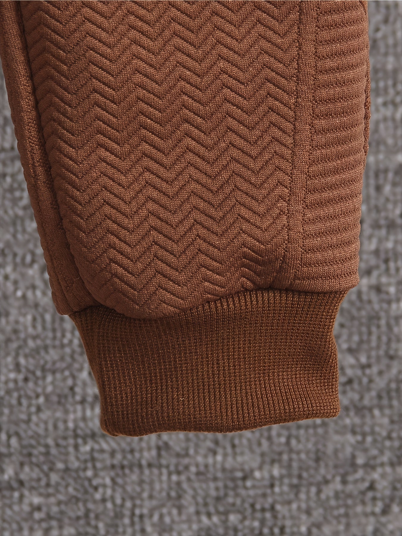 Boys' Casual Outfit Set with Hooded Jacket and Geometric Knit Pants for Fall Winter