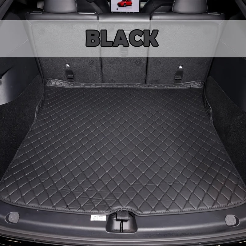Car Trunk Mat Leather Style for SUV 7-Seater Non-Slip Wear-Resistant