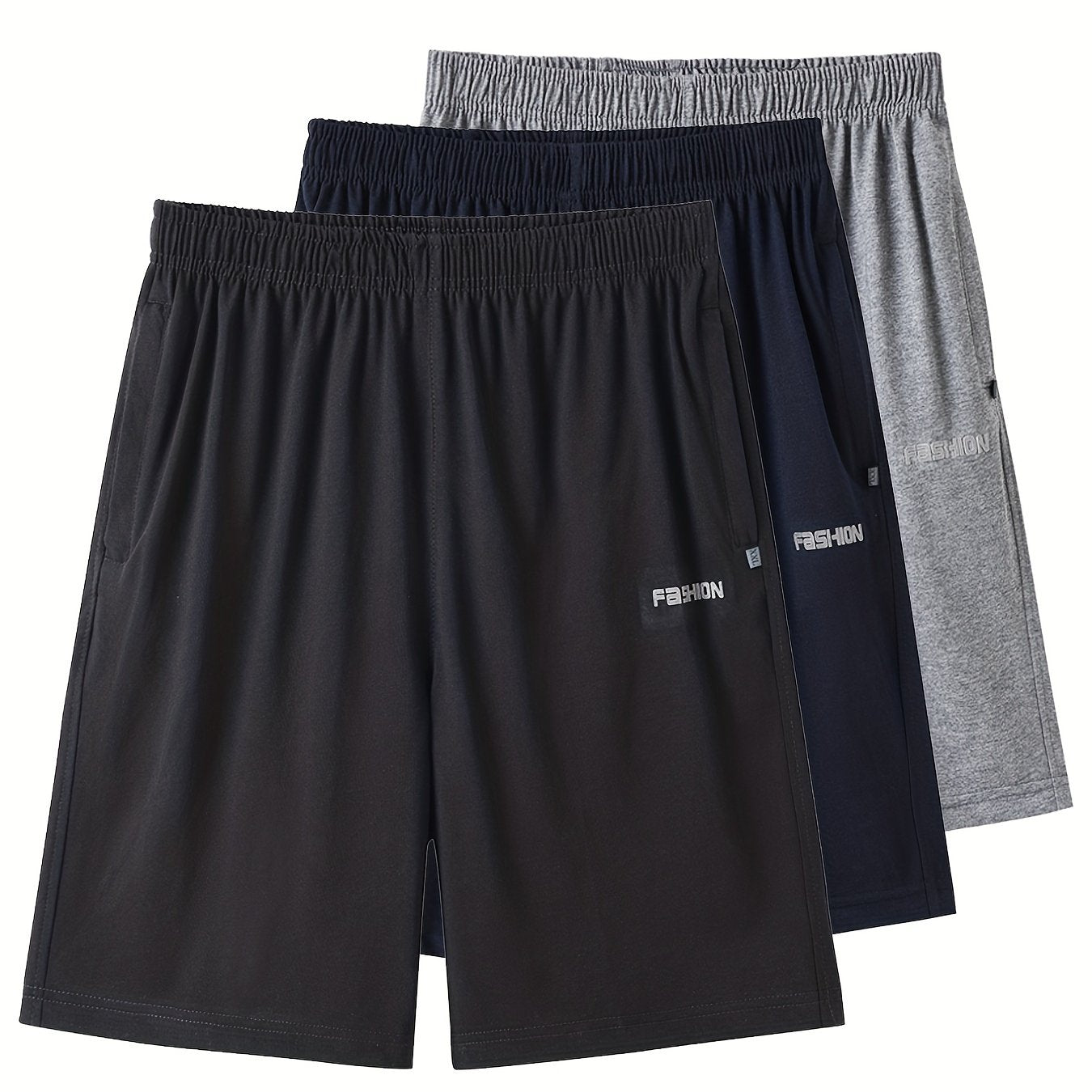 Мужские шорты большого размера из хлопкового микса с напечатанными буквами для летних спортивных мероприятий