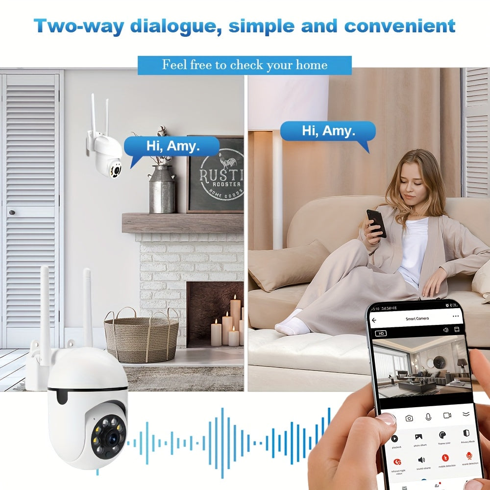 Wireless Security Camera 2 Pack 1080P HD Night Vision Motion Tracking Two-Way Audio