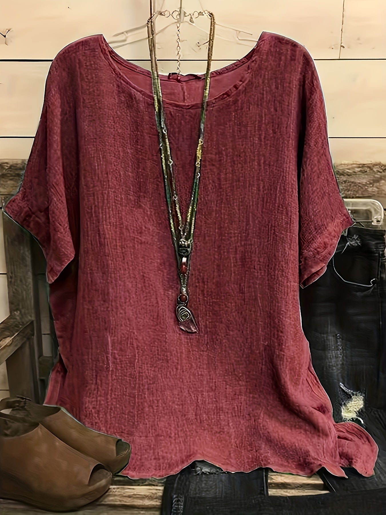 Women's Casual Cotton Short Sleeve Top Black Small