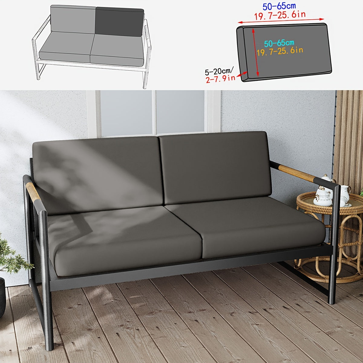 Водонепроницаемый чехол для уличной подушки из молочного волокна для садовой мебели на веранде