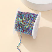 Cadena de strass brillante para hacer joyería, rollo de 450cm