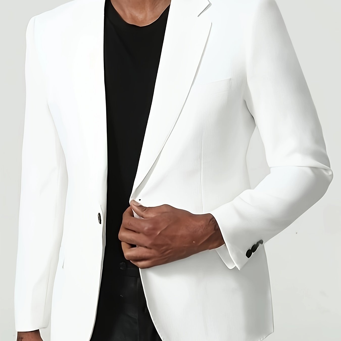 Katta o'lchamdagi erkaklar uchun tor kesimli bir rangli blazer