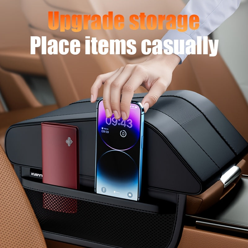 Подлокотник для автомобиля с памятью из пеноматериала, регулируемый, из искусственной кожи