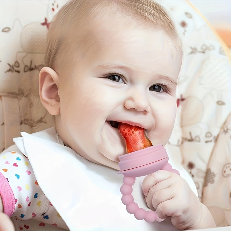 7-Piece Silicone Baby Food Feeder Set for 4-10 Months with Teething Nibblers