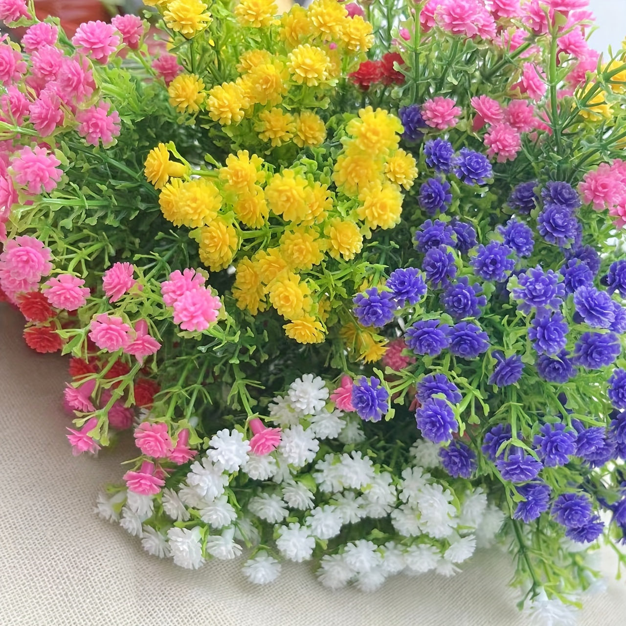 Artificial Flowers 30 Vibrant Baby's Breath for DIY Crafts Bouquets Aquariums