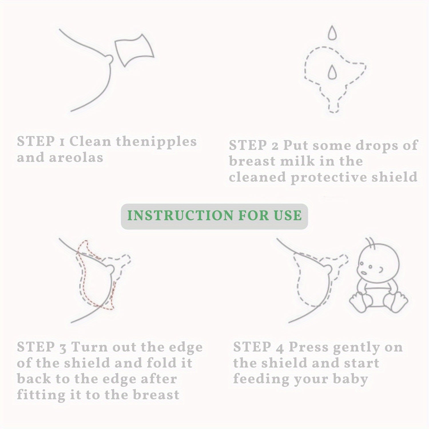 Petal-Shaped Silicone Breastfeeding Nipple Shield for Infants 0-36 Months