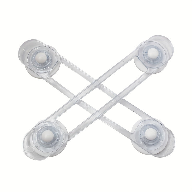 Child Safety Locks 10-Pack Transparent Strap Drawer Locks for Childproofing