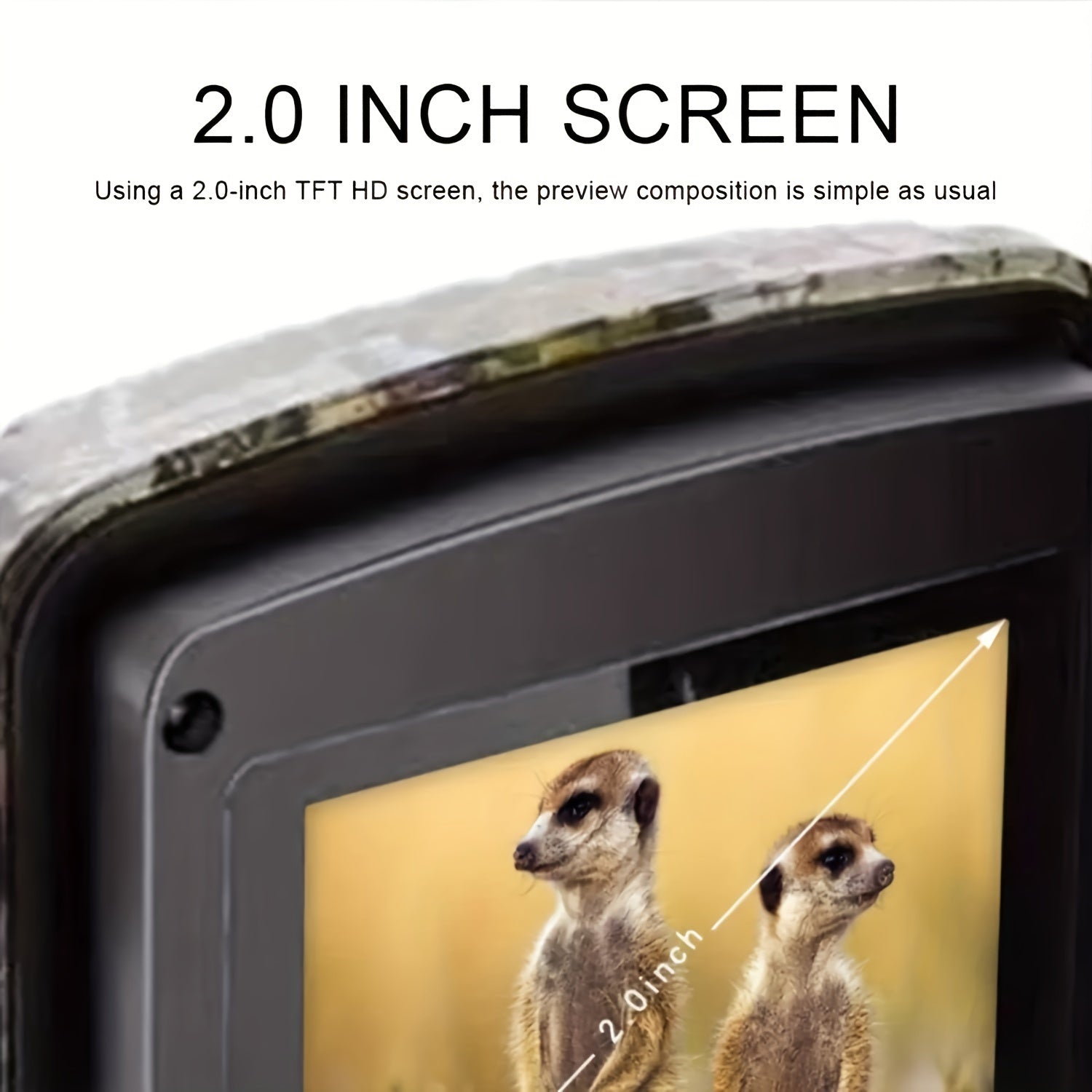 HD Trail Camera with 2-Inch Screen Night Vision PIR 10M Motion Activated Security Cam
