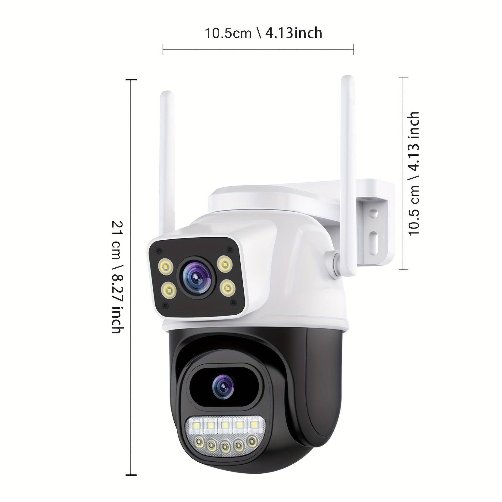 Outdoor 4K 8MP Security Camera with 3 Lenses Dual Screens Human Detection Auto Tracking WiFi Night Vision