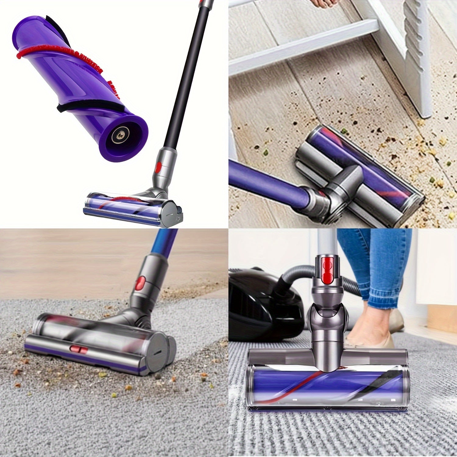 Dyson V10 simsiz changyutgich uchun almashtirish rolik cho'tkasi, mustahkam binafsha rangda - 3-tishli drayv bilan mos keladi, oson ulanish dizayni va samarali pol tozalash uchun qizil cho'tkalar bilan ta'minlangan. Simsiz changyutgich uchun mukammal.