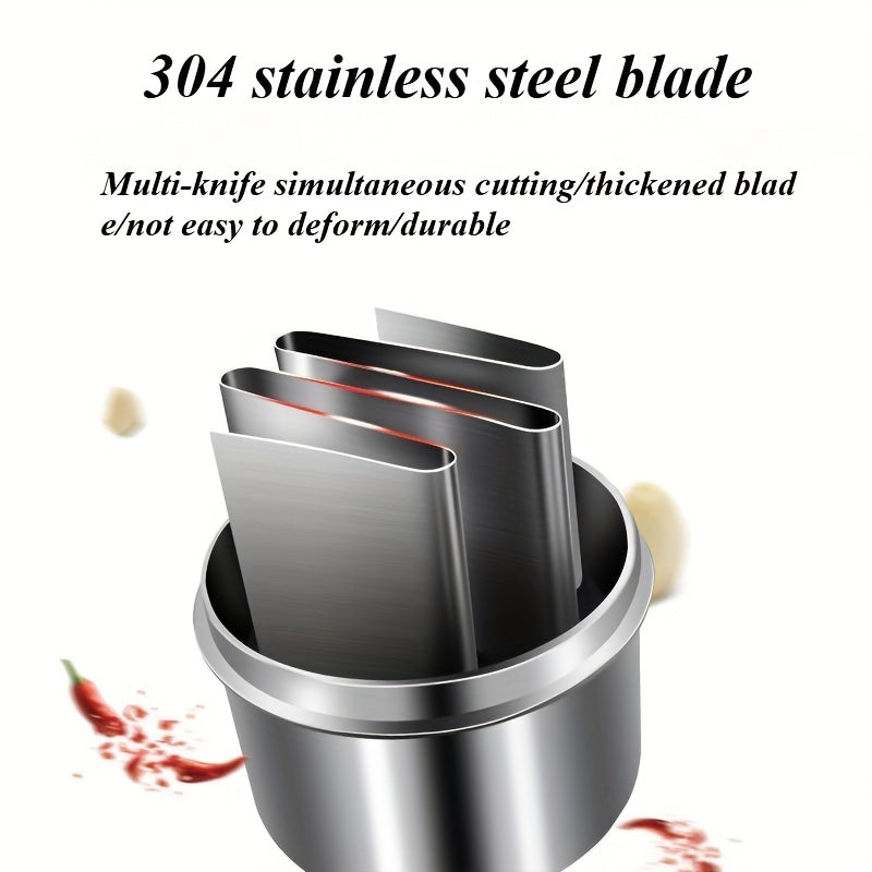 304 zanglamaydigan po'latdan yasalgan sarimsoq bosish va maydalash to'plami Qo'lda oshxona asbobi, sabzavotlarni kubiklash va ezish uchun