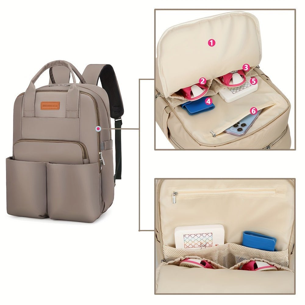 Waterproof Diaper Backpack for Boys and Girls with Multiple Pockets and Durable Polyester