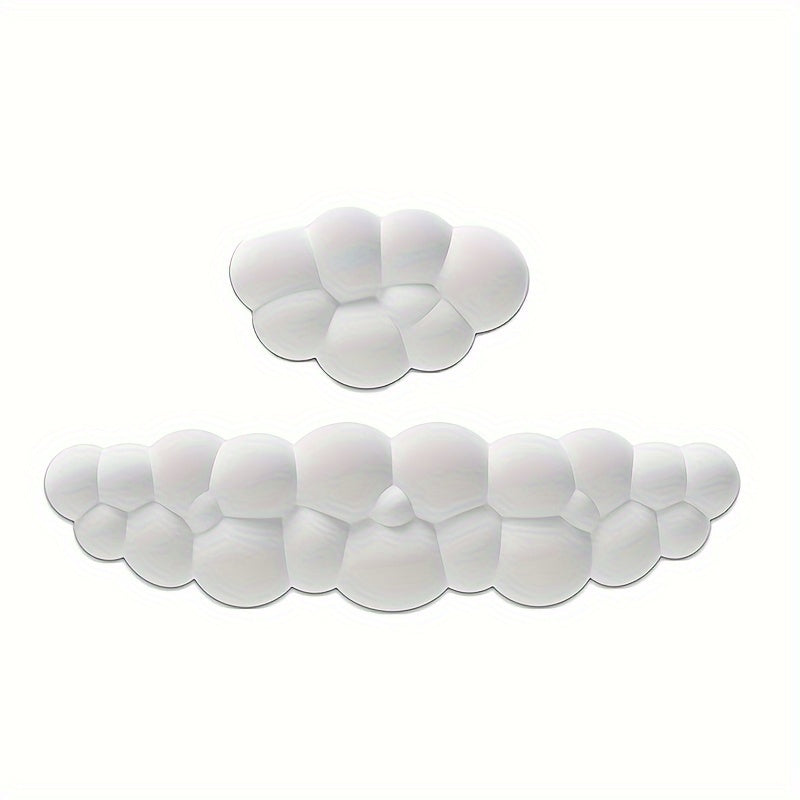 2pcs Memory Foam Wrist Rests with Cloud Design for Keyboard and Gaming
