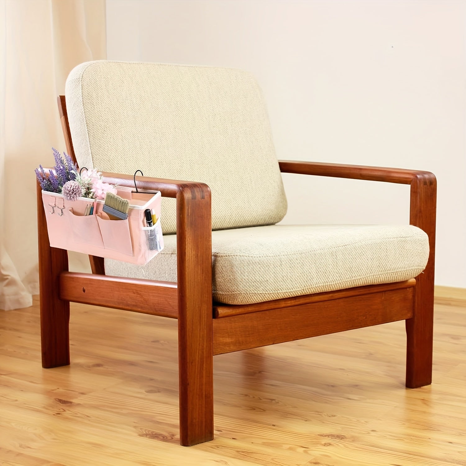 Organizador de almacenamiento para la mesita de noche del hospital con bolsillos y estantes colgantes