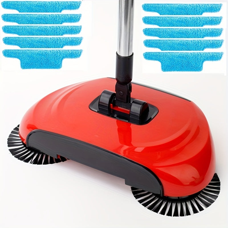 3-in-1 Hand Push Sweeper Vacuum Cleaner Wet Dry Mop for Hardwood Tiles