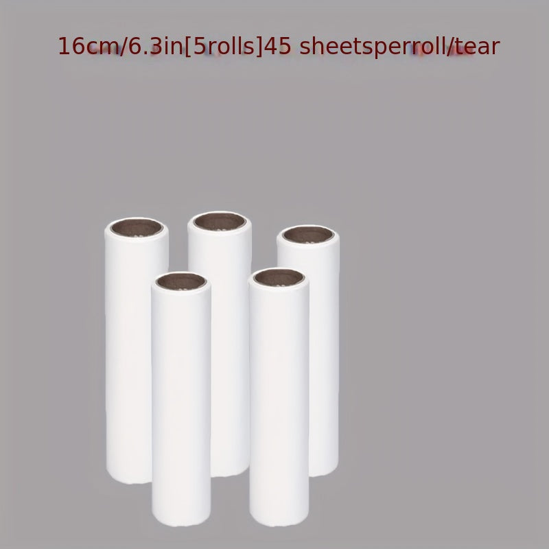 Portable Lint Remover with Sticky Sheets and Reusable Refills for Clothes Furniture and Car Cleaning