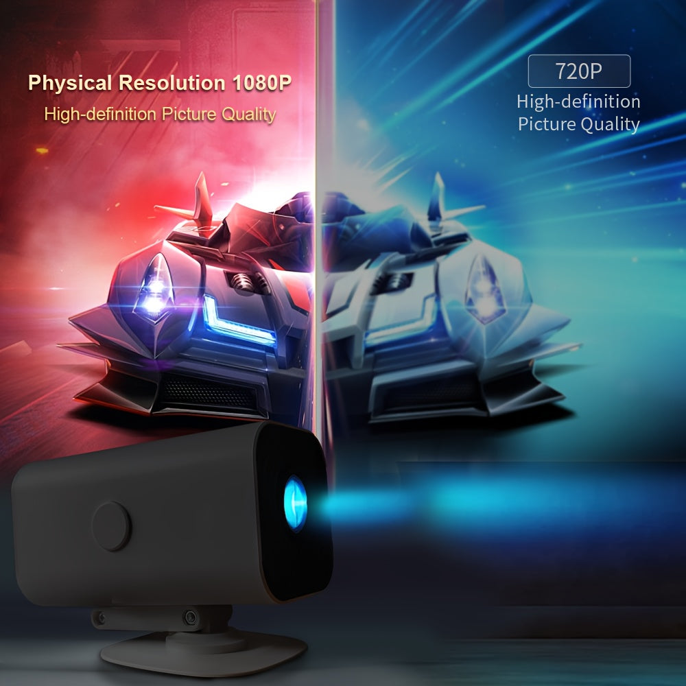 Portable HD Projector 720P Support 1080P Wi-Fi USB SD Card for Home Office