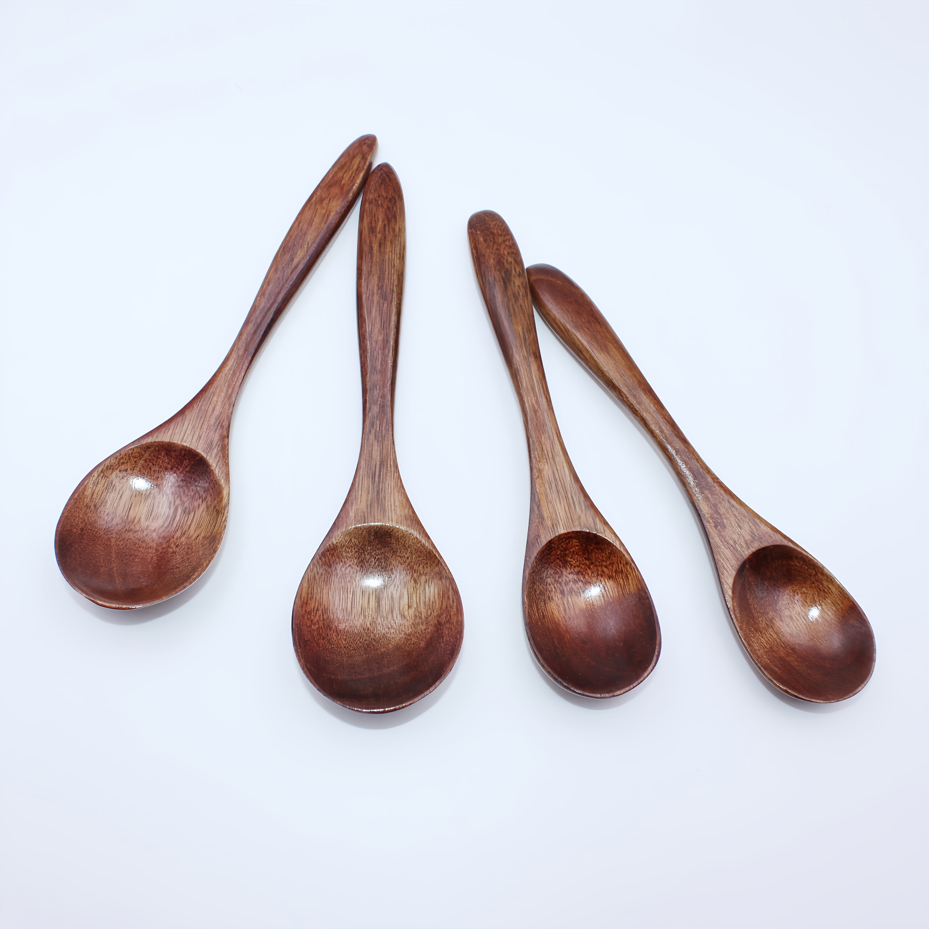 Handcrafted Solid Wood Dessert and Salad Spoon Set for Kitchen Decor