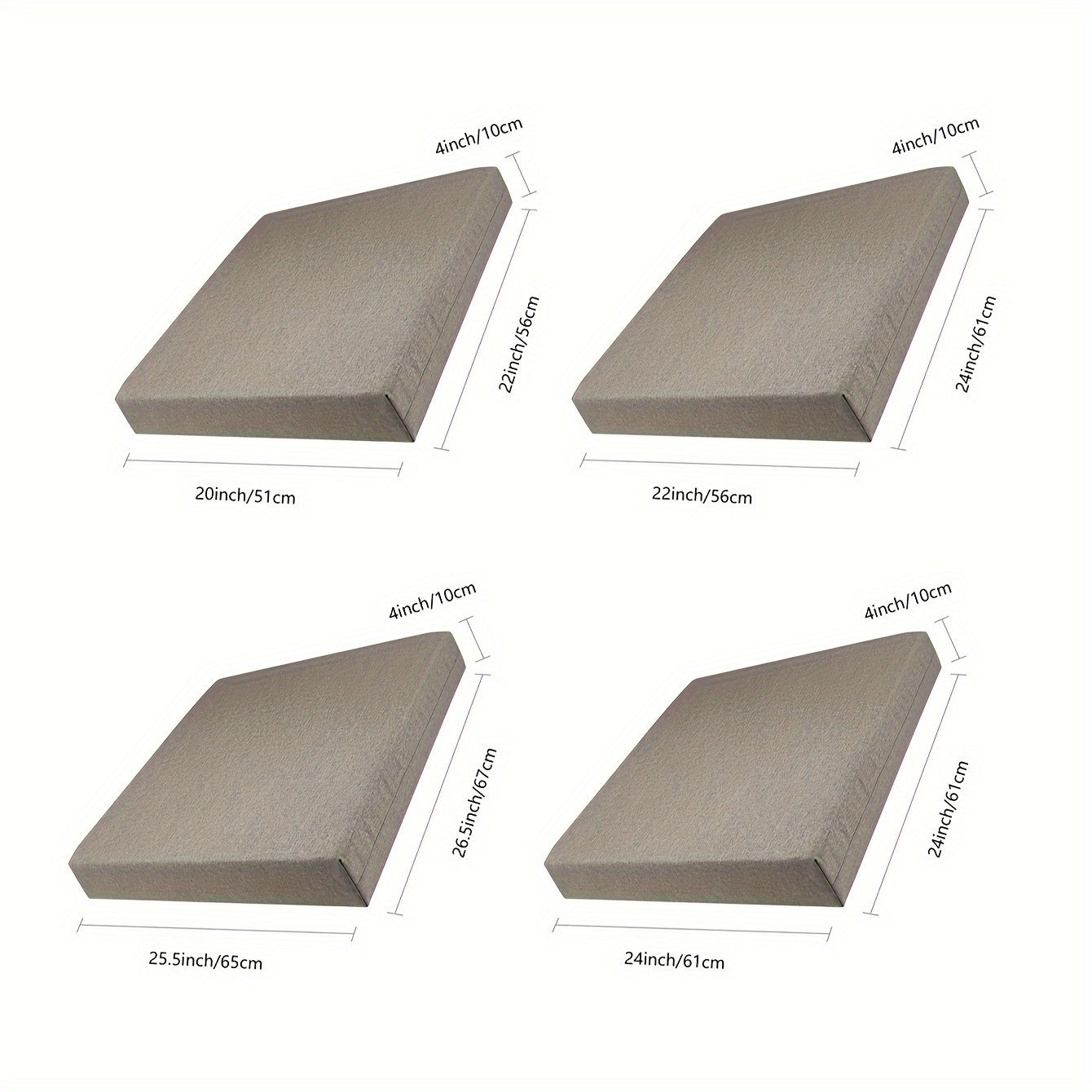 Полный чехол на молнии для диванной подушки, спинка, на открытом воздухе, дышащая ткань, комплект