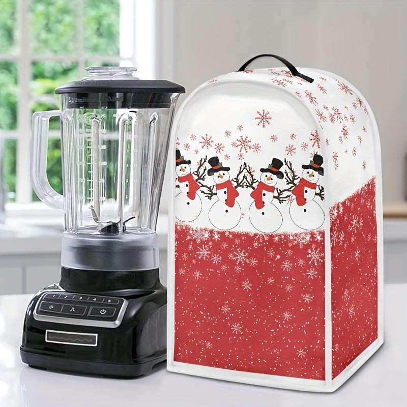 Christmas Themed Universal Blender Dust Cover with Top Handle Protects Kitchen Appliances