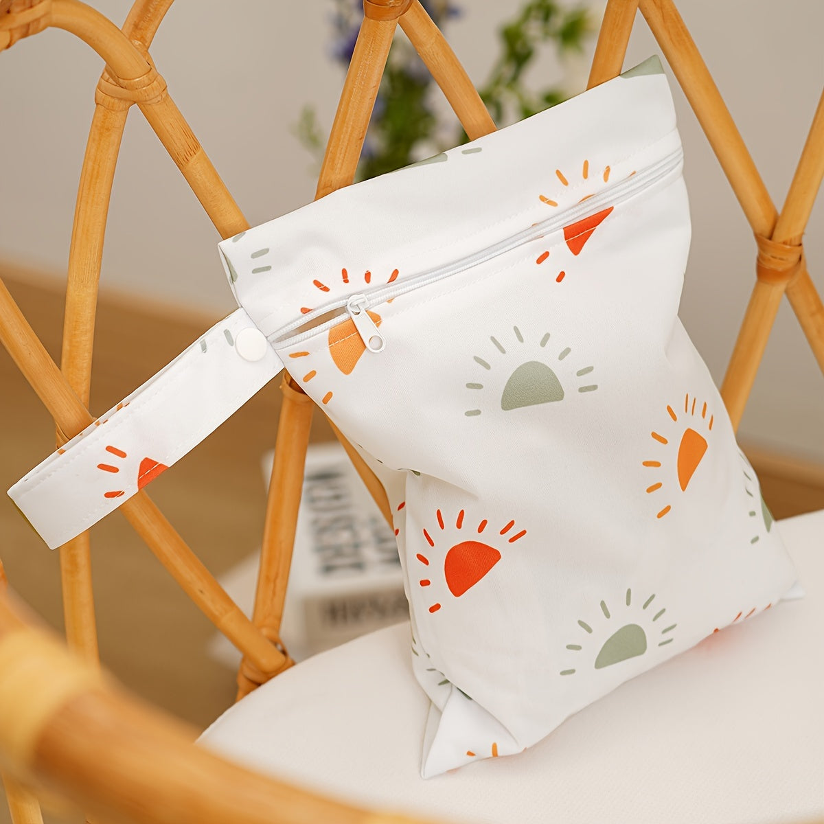 Portable Diaper Bag for Babies Waterproof Polyester Large Capacity with Wet Dry Bag