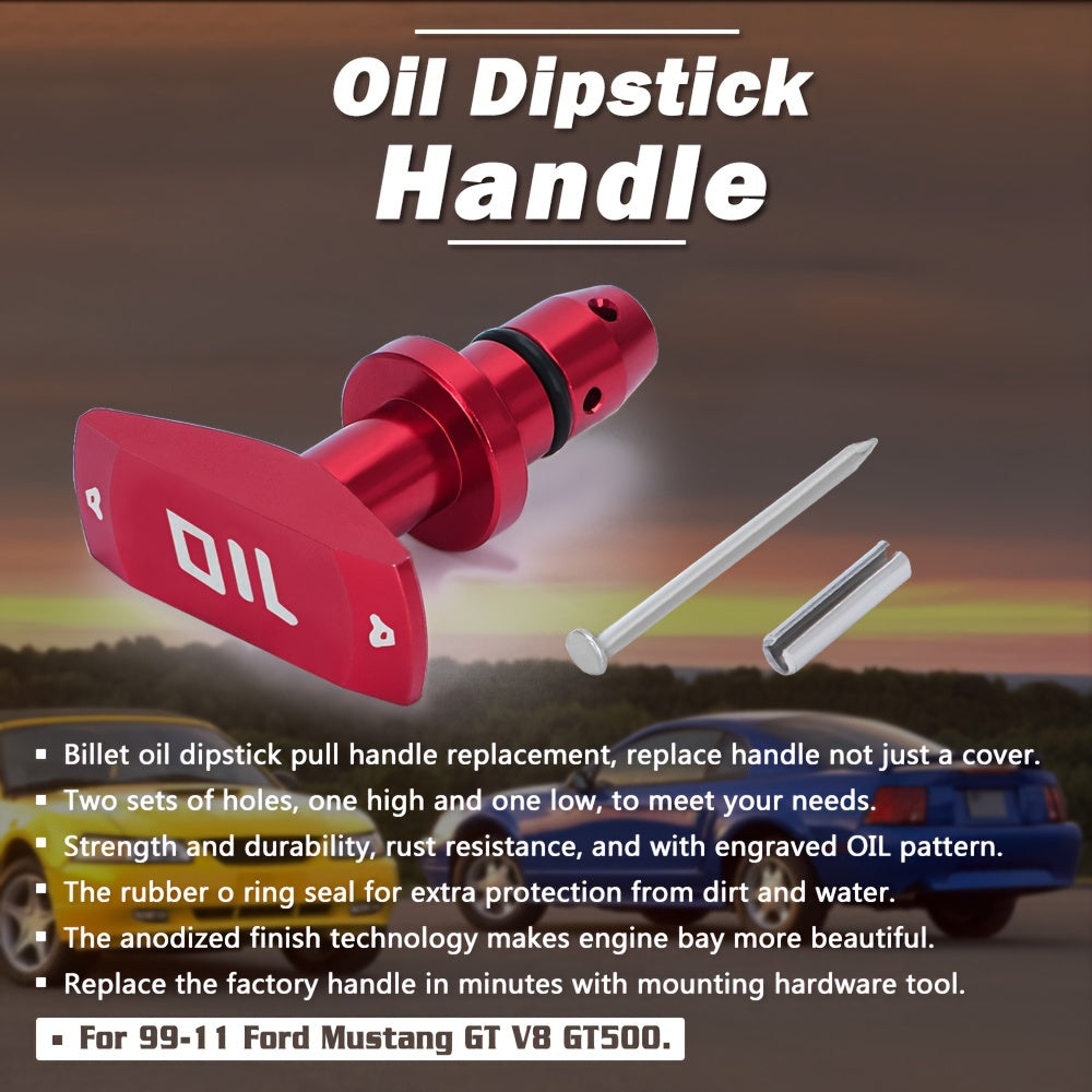Mango de extracción de varilla de aceite de coche universal de aluminio para coche, pieza de repuesto para motor
