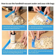 Portativ vakuum yopishtiruvchi USB zaryadlash 3W 800mAh litiy batareya oziq-ovqat uchun bosimli sumka yopishtiruvchi