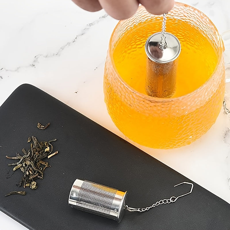 Filtro de té de acero inoxidable con gancho, a prueba de fugas, mantiene la taza limpia