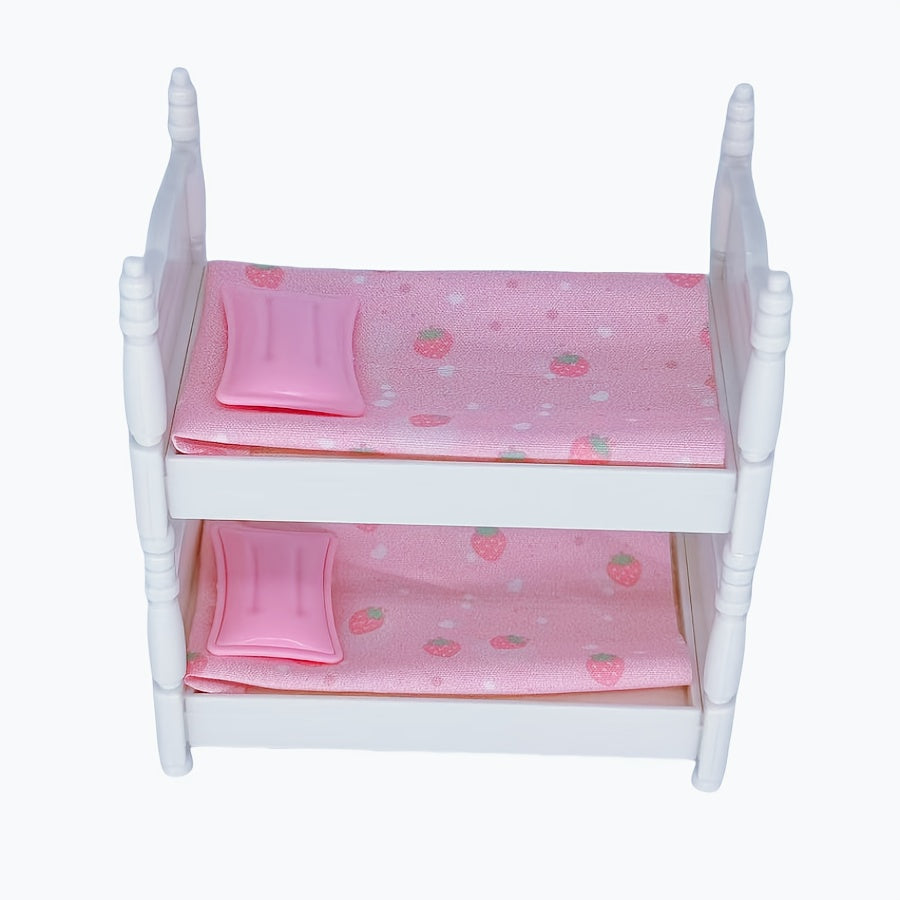 Modelo de litera de dormitorio miniatura para decoración y colección