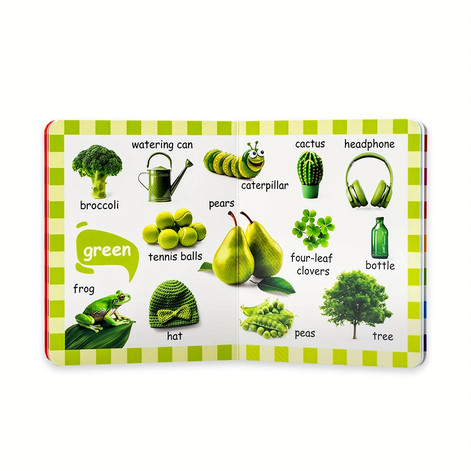 Color Recognition Cardboard Book for Toddlers with Vivid Pictures and Rounded Corners