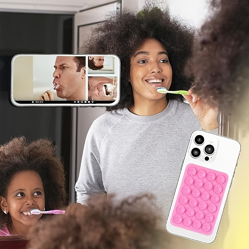 Silicone Phone Holder with Suction Cup for Hands-Free Selfies and Videos in 2 Colors