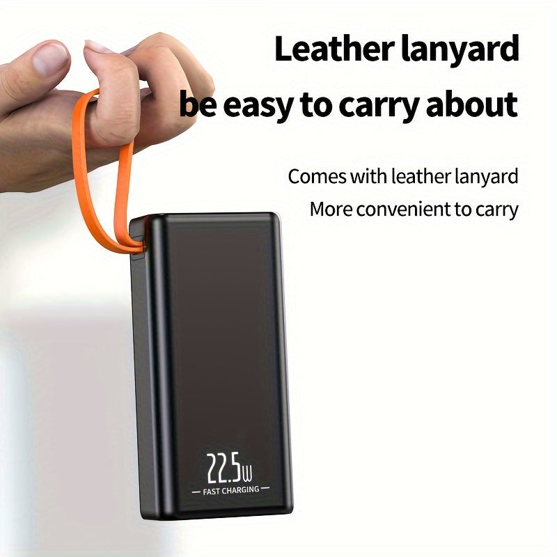 50000mAh Power Bank with LED Display and Built-in Camping Lights for Outdoor Emergency Use