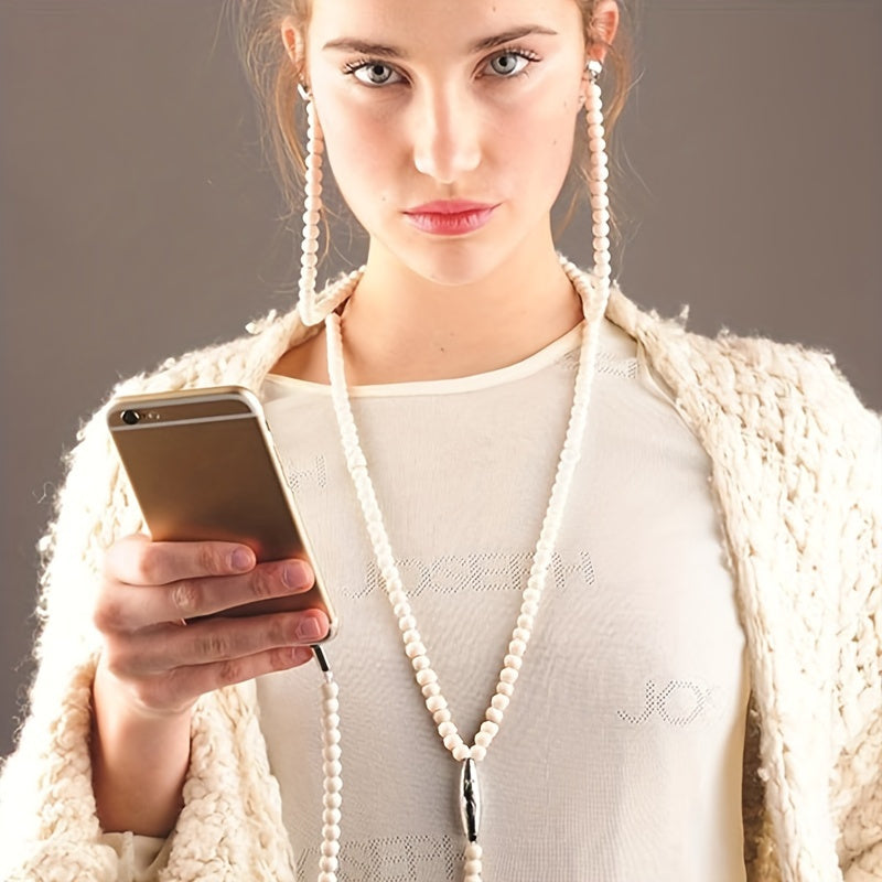 Wired Earphones with Microphone for iPhone and Android Pearl Metal Earbuds Open-Back Lightweight Retractable Cable