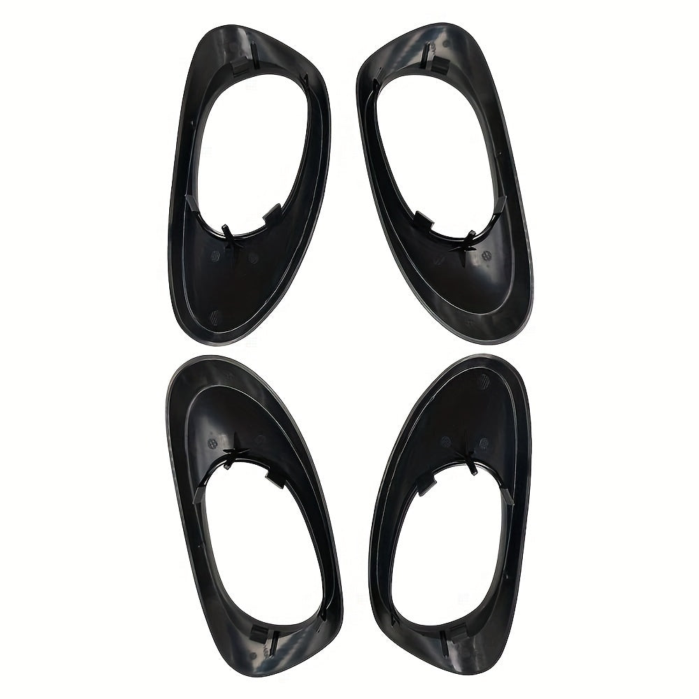 Front Rear Door Handle Bezel Trim Polished Black for Chevy Trailblazer