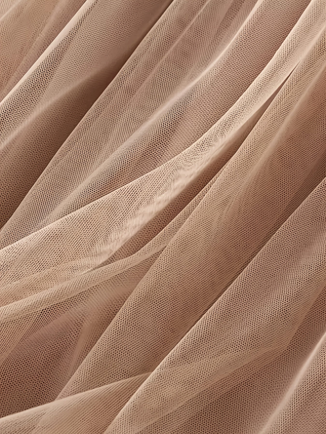 Women's High-Waisted Mesh Flared Skirt with Slimming Effect and Flowy Design