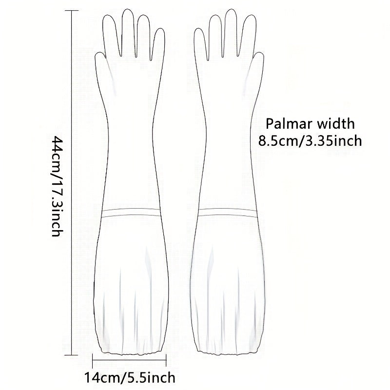 Winter Fleece-Lined Waterproof Rubber Gloves for Cleaning and Dishwashing