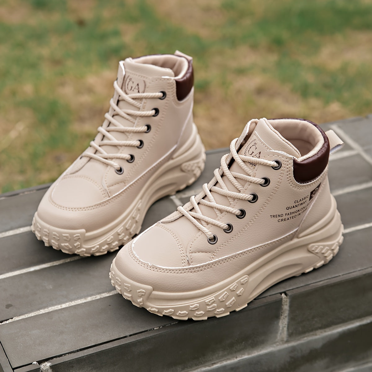 Women's Non-Slip Casual Leather Sports Boots for Autumn Winter