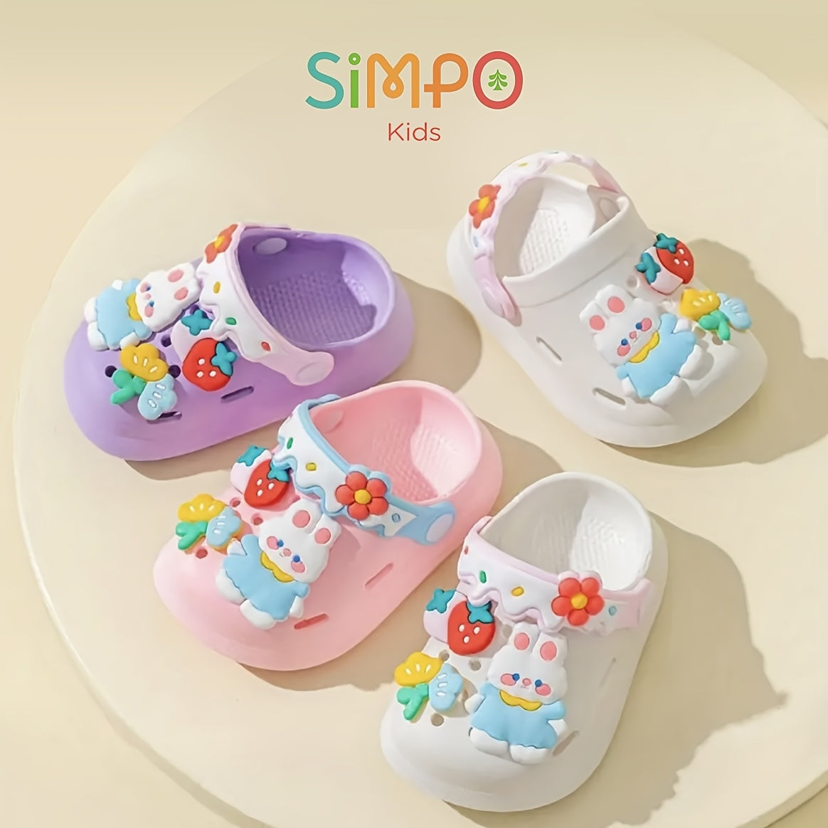 Kids Girls Cartoon Clogs Breathable EVA Non-Slip Indoor Outdoor Beach Garden