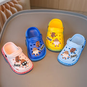 Baby Boys Girls Breathable EVA Clogs with Cartoon Charms for Indoor Outdoor All-Season