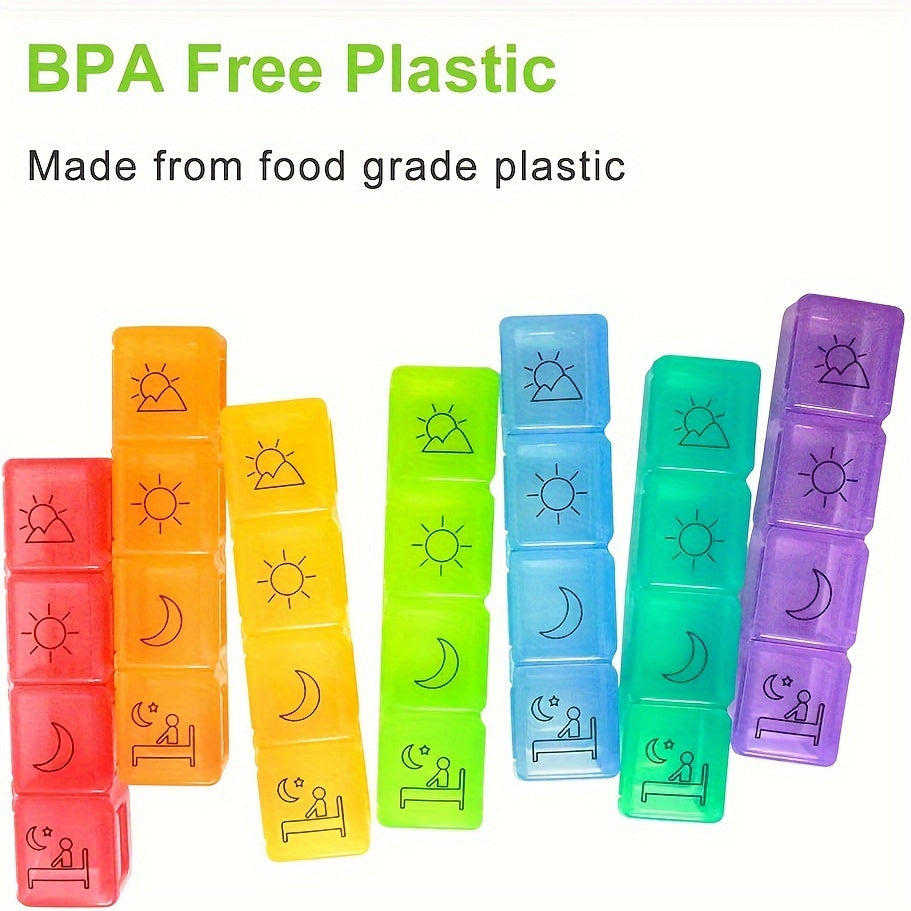 Travel Moisture-Proof Pill Box 28 Grids Portable Daily Medicine Organizer